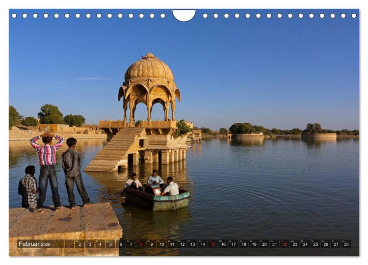 Produktbild: INDIEN - bunt und geheimnisvoll (Wandkalender 2026 DIN A4 quer), CALVENDO Monatskalender