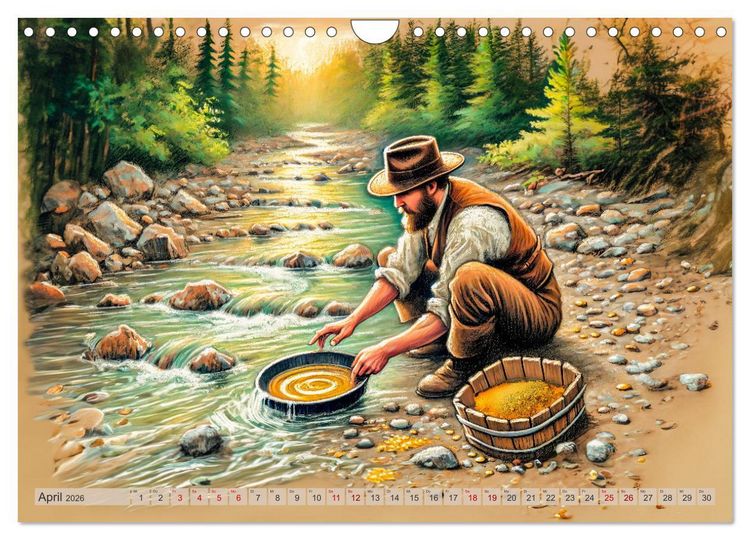 Produktbild: Auf den Spuren des Goldes - Vom Goldrausch am Yukon River (Wandkalender 2026 DIN A4 quer), CALVENDO Monatskalender