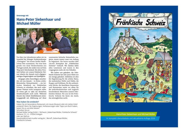 Produktbild: MICHAEL M&Uuml;LLER Reisef&uuml;hrer Fr&auml;nkische Schweiz