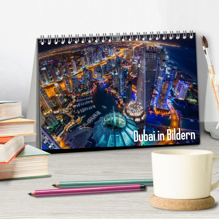 Produktbild: Dubai in Bildern (Tischkalender 2026 DIN A5 quer), CALVENDO Monatskalender