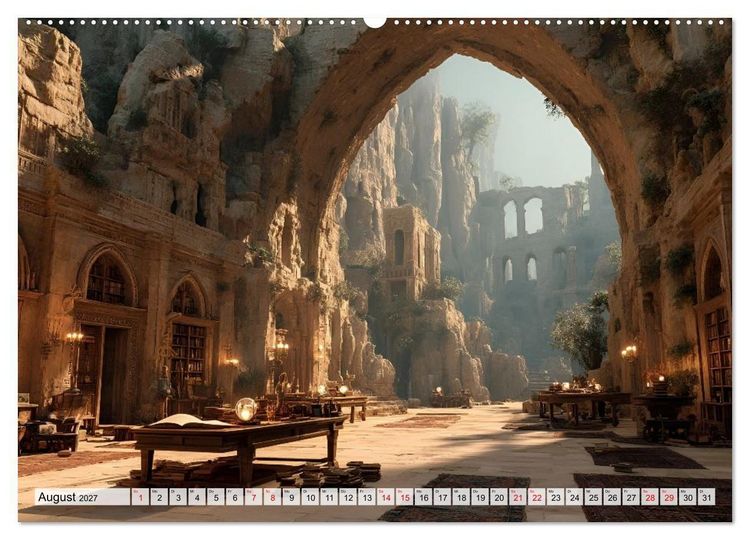 Produktbild: Geheime Bibliotheken der alten Welt (Wandkalender 2027 DIN A2 quer), CALVENDO Monatskalender