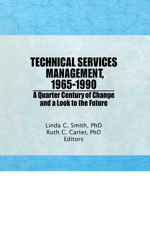 Produktbild: Technical Services Management, 1965-1990