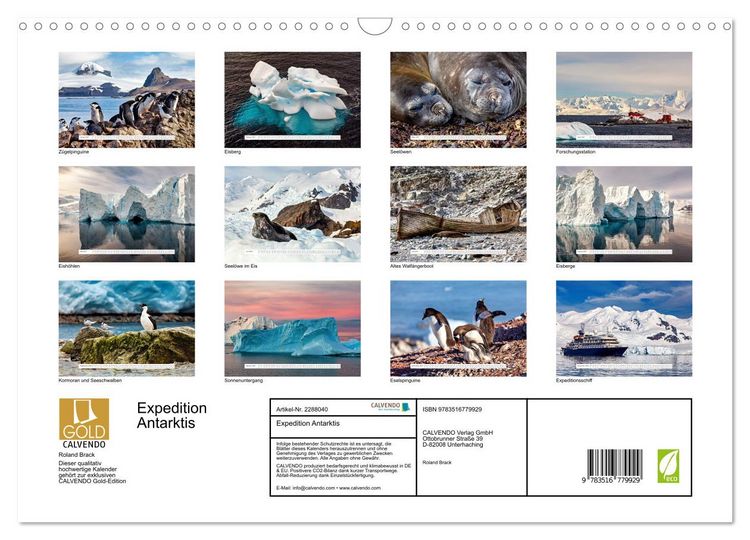 Produktbild: Expedition Antarktis (Wandkalender 2027 DIN A3 quer), CALVENDO Monatskalender
