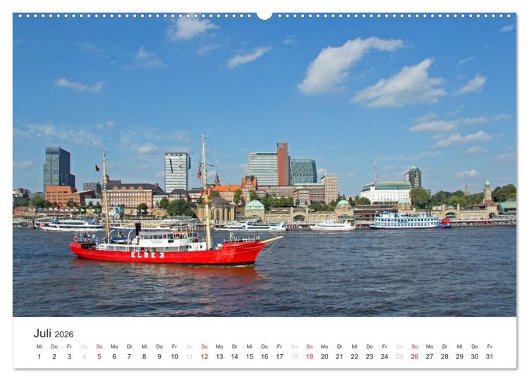 Produktbild: Hamburg (hochwertiger Premium Wandkalender 2026 DIN A2 quer), Kunstdruck in Hochglanz