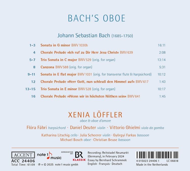 Produktbild: Johann Sebastian Bach: Bachs Oboe