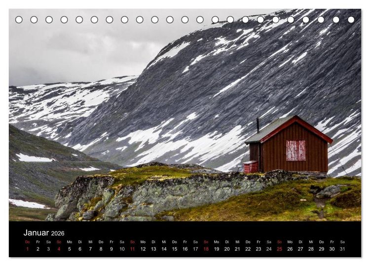 Produktbild: Norwegen - Vom Westen zum S&uuml;den (Tischkalender 2026 DIN A5 quer), CALVENDO Monatskalender