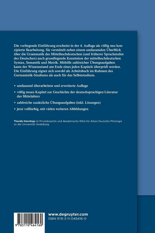 Produktbild: Einf&uuml;hrung in das Mittelhochdeutsche