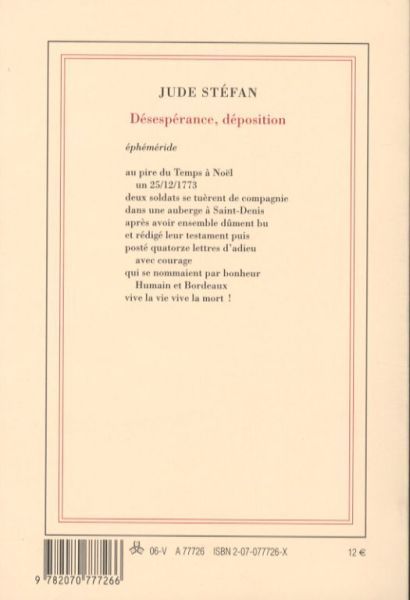 Produktbild: D&eacute;sesp&eacute;rance, d&eacute;position