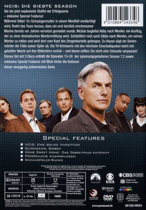 Produktbild: NCIS - Naval Criminal Investigate Service/Season 7.2 [3 DVDs]
