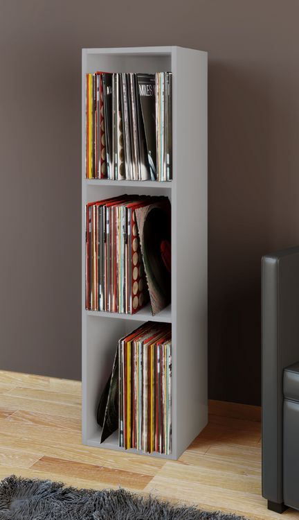 Produktbild: Holz Schallplatten LP Stand Regal Platto 3fach
