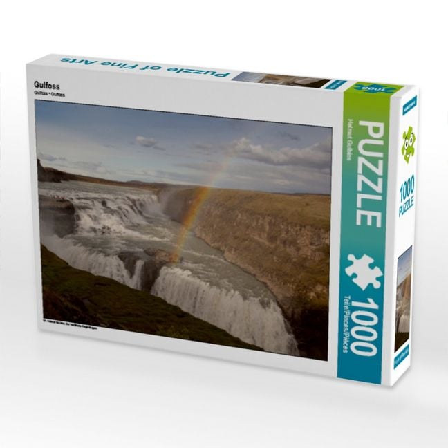 Produktbild: CALVENDO Puzzle Gulfoss | 1000 Teile Lege-Gr&ouml;&szlig;e 64x48cm Foto-Puzzle f&uuml;r gl&uuml;ckliche Stunden