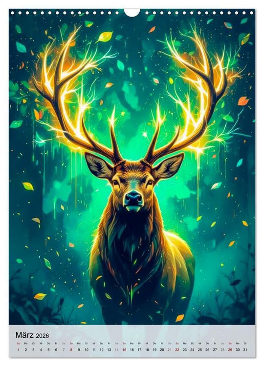 Produktbild: Neon Wildlife (Wandkalender 2026 DIN A3 hoch), CALVENDO Monatskalender