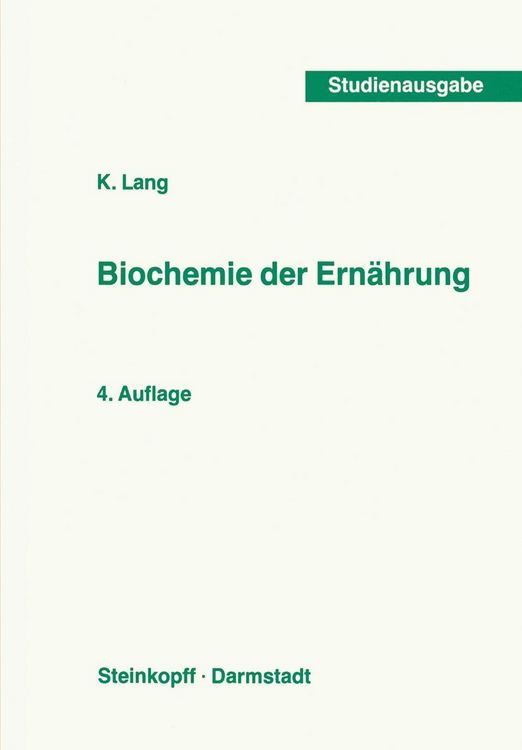 Produktbild: Biochemie der Ern&auml;hrung