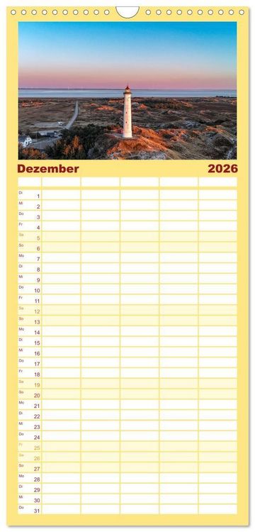 Produktbild: Familienplaner 2026 - Westj&uuml;tland - D&auml;nemarks Westen erleben mit 5 Spalten (Wandkalender, 21 x 45 cm) CALVENDO
