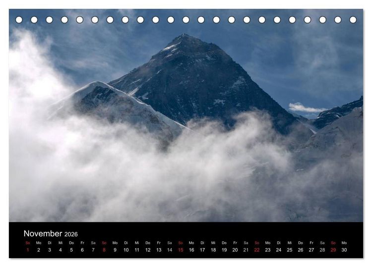 Produktbild: Majest&auml;tische Bergwelten - Der Everest Trek (Tischkalender 2026 DIN A5 quer), CALVENDO Monatskalender
