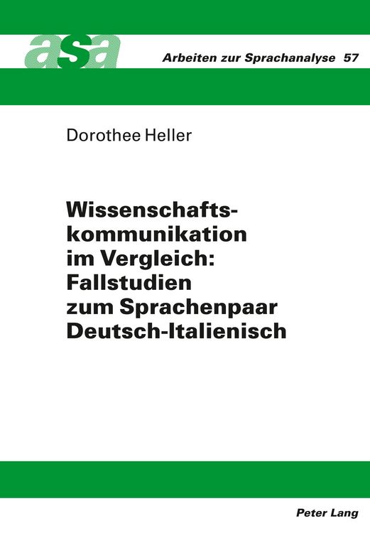Produktbild: Wissenschaftskommunikation im Vergleich: Fallstudien zum Sprachenpaar Deutsch-Italienisch
