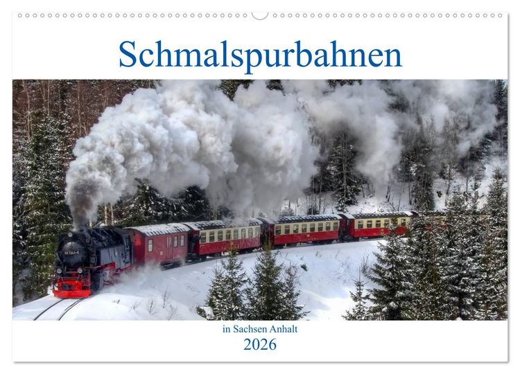 Produktbild: Schmalspurbahnen in Sachsen Anhalt (Wandkalender 2026 DIN A2 quer), CALVENDO Monatskalender