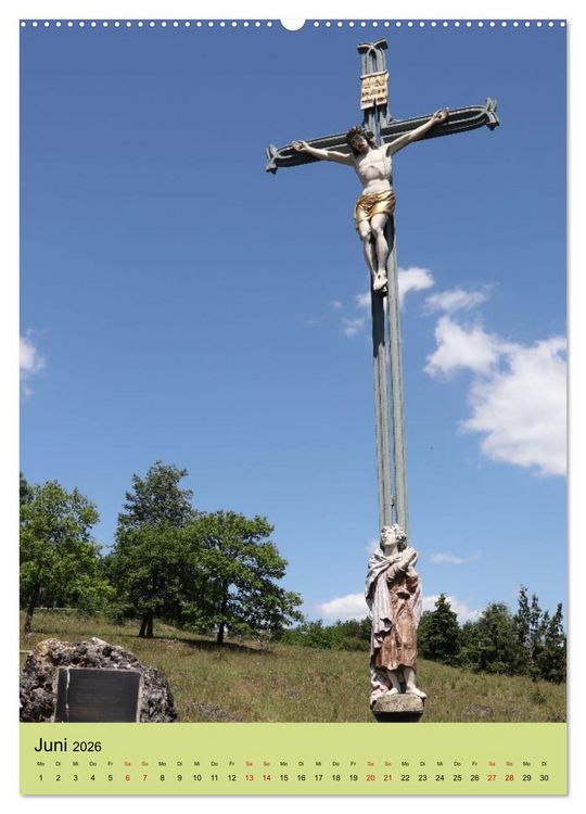 Produktbild: Wegkreuze - christliche Symbole am Wegesrand (hochwertiger Premium Wandkalender 2026 DIN A2 hoch), Kunstdruck in Hochglanz