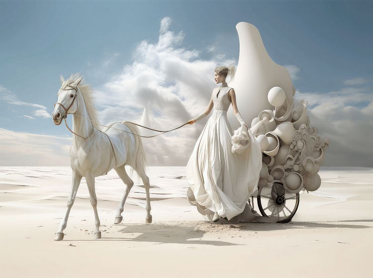 Produktbild: CALVENDO Puzzle Surrealismus trifft Pferdefans | 2000 Teile Lege-Gr&ouml;&szlig;e 90x67cm Foto-Puzzle f&uuml;r gl&uuml;ckliche Stunden