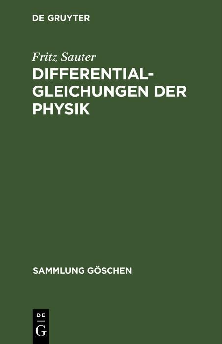 Produktbild: Differentialgleichungen der Physik