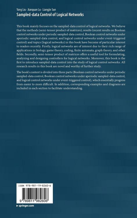 Produktbild: Sampled-data Control of Logical Networks