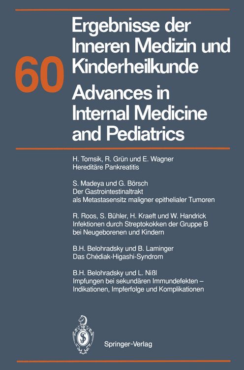 Produktbild: Ergebnisse der Inneren Medizin und Kinderheilkunde/Advances in Internal Medicine and Pediatrics