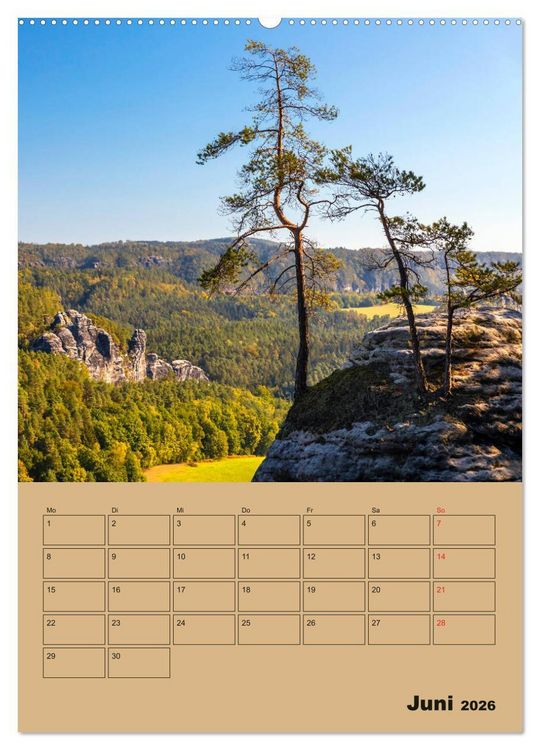 Produktbild: Zauberhafte S&auml;chsische Schweiz (hochwertiger Premium Wandkalender 2026 DIN A2 hoch), Kunstdruck in Hochglanz