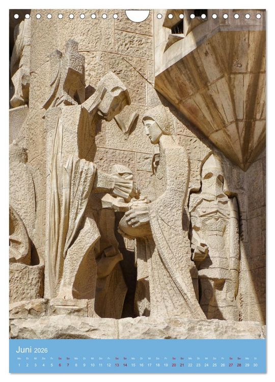 Produktbild: Sagrada Fam&iacute;lia - Gaud&iacute;s unvollendetes Meisterwerk (Wandkalender 2026 DIN A4 hoch), CALVENDO Monatskalender