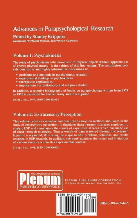 Produktbild: Advances in Parapsychological Research