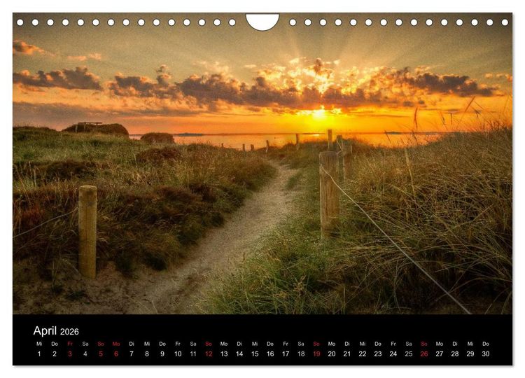 Produktbild: Sylt Morsumer Kliffabende Fotografien von Tobias Thiele (Wandkalender 2026 DIN A4 quer), CALVENDO Monatskalender