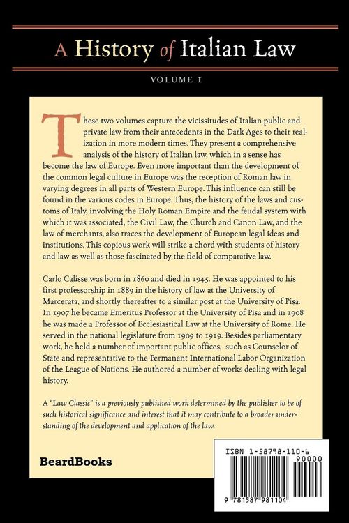 Produktbild: A History of Italian Law