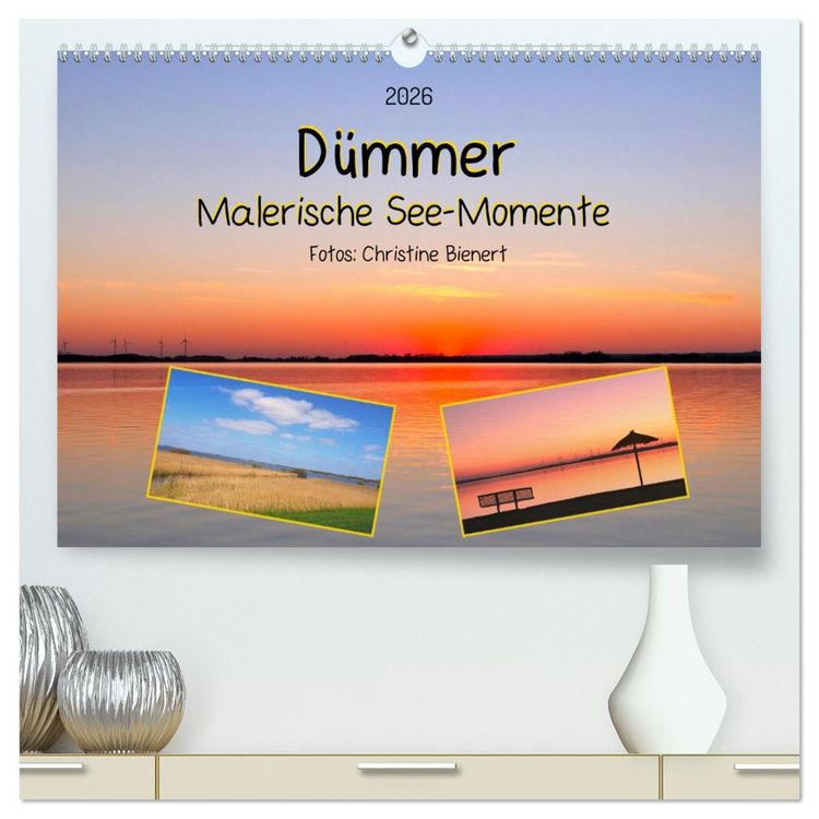 Produktbild: D&uuml;mmer, Malerische See-Momente (hochwertiger Premium Wandkalender 2026 DIN A2 quer), Kunstdruck in Hochglanz
