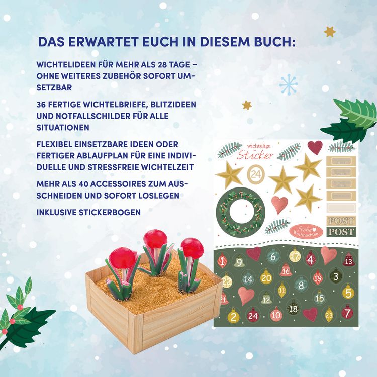 Produktbild: Das ultimative Wichtelideen-Buch. Wichtelaktionen, Streiche & Zauberei f&uuml;r jeden Tag.