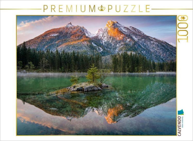 Produktbild: CALVENDO Puzzle Hintersee am Morgen | 1000 Teile Lege-Gr&ouml;&szlig;e 64x48cm Foto-Puzzle f&uuml;r gl&uuml;ckliche Stunden