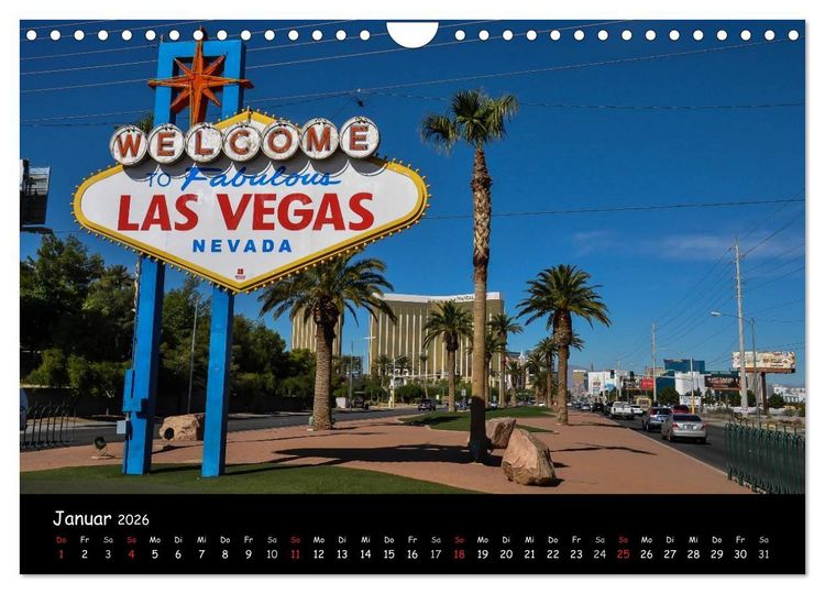 Produktbild: Rundreise Kalifornien mit Las Vegas (Wandkalender 2026 DIN A4 quer), CALVENDO Monatskalender