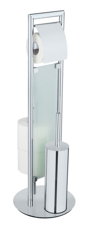 Produktbild: Edelstahl Stand WC Garnitur Mod. Sulmona, WC-B&uuml;rste mit Silikon-B&uuml;rstenkopf