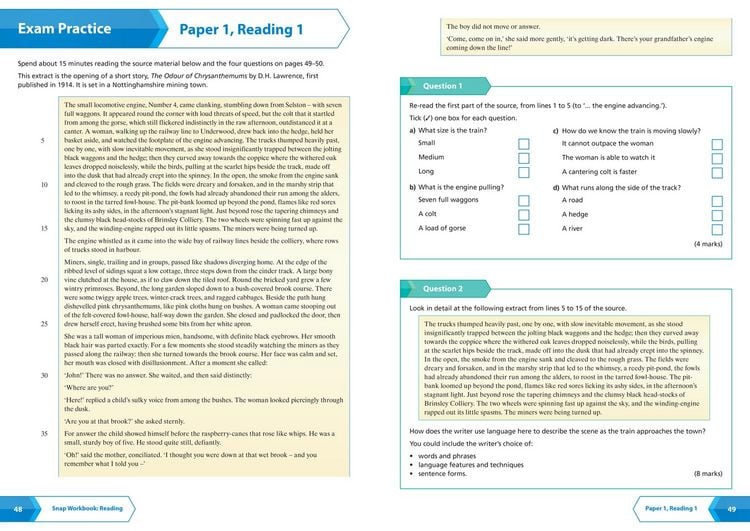 Produktbild: AQA GCSE 9-1 English Language Reading (Papers 1 & 2) Workbook
