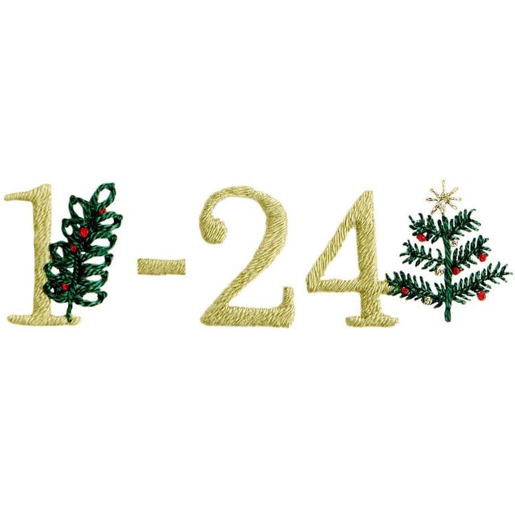 Produktbild: Stick & Stitch Packung, Adventskalenderzahlen
