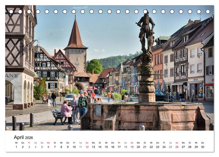 Produktbild: Gengenbach - romantisches Kleinod im Schwarzwald (Tischkalender 2026 DIN A5 quer), CALVENDO Monatskalender