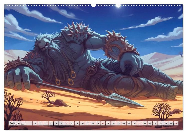 Produktbild: David gegen Goliath &ndash; Mut besiegt St&auml;rke (Wandkalender 2027 DIN A2 quer), CALVENDO Monatskalender