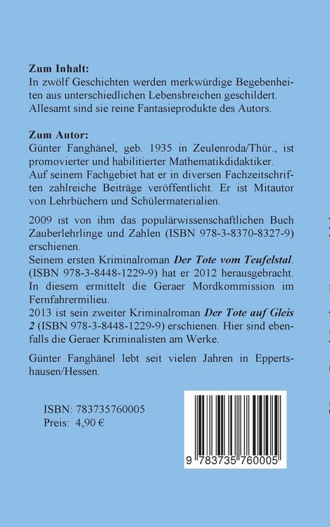 Produktbild: Ein makabrer Fund am Osch&uuml;tztal-Viadukt und andere Kurzgeschichten