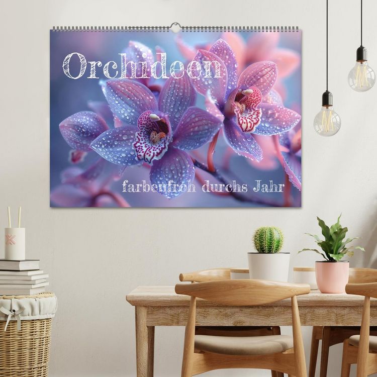 Produktbild: Orchideen - farbenfroh durchs Jahr (Wandkalender 2026 DIN A2 quer), CALVENDO Monatskalender