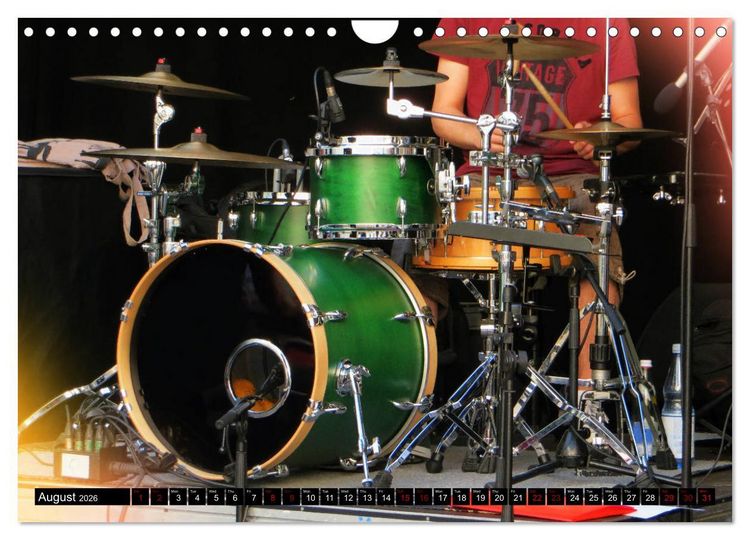Produktbild: Drums On Stage - Let's Rock (Wall Calendar 2026 DIN A4 landscape), CALVENDO 12 Month Wall Calendar