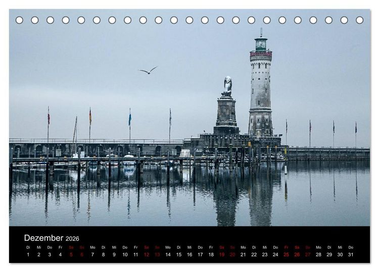 Produktbild: Traumhaftes Lindau im Bodensee (Tischkalender 2026 DIN A5 quer), CALVENDO Monatskalender