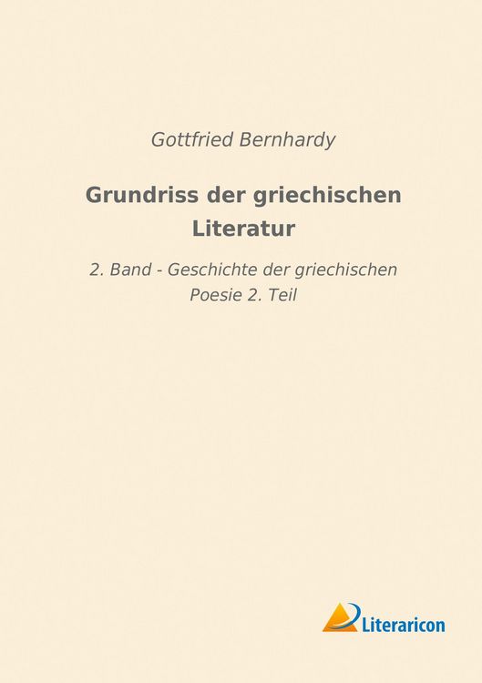 Produktbild: Grundriss der griechischen Literatur