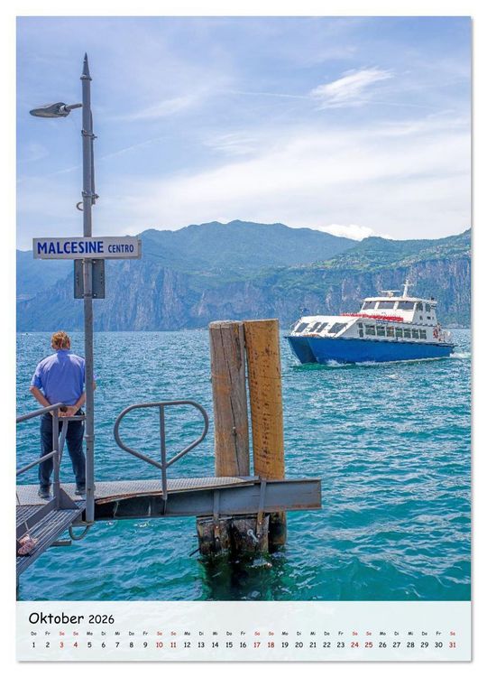 Produktbild: Malcesine - Eine Perle des Gardasees (hochwertiger Premium Wandkalender 2026 DIN A2 hoch), Kunstdruck in Hochglanz