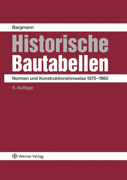 Produktbild: Historische Bautabellen