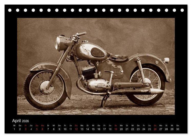 Produktbild: Motorrad Oldtimer aus &Ouml;sterreich (Tischkalender 2026 DIN A5 quer), CALVENDO Monatskalender