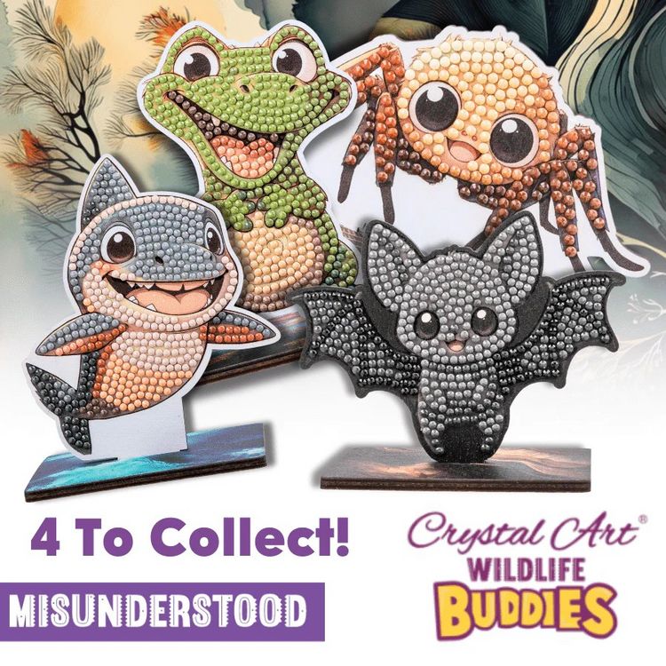 Produktbild: Craft Buddy CAFGR-31GEN053 - Crystal Art Wildlife Buddies, Misunderstood, Shark, Hai, Serie 5, Diamond Painting