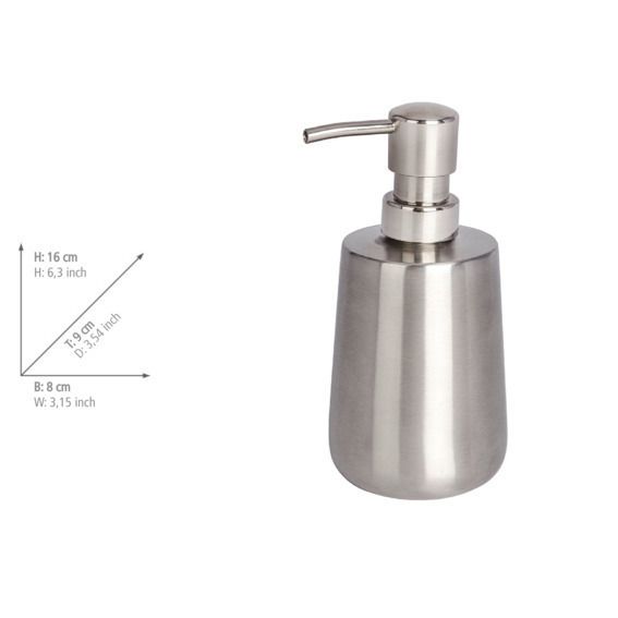 Produktbild: Seifenspender Mod. Solid Edelstahl 245 ml, rostfrei